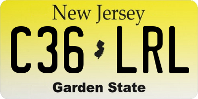 NJ license plate C36LRL