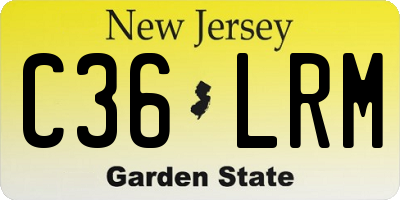 NJ license plate C36LRM