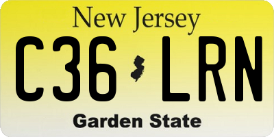 NJ license plate C36LRN