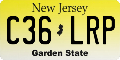 NJ license plate C36LRP