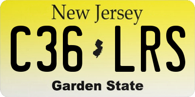 NJ license plate C36LRS