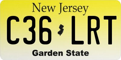 NJ license plate C36LRT