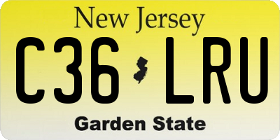 NJ license plate C36LRU