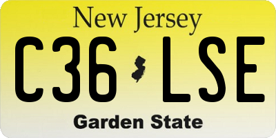 NJ license plate C36LSE