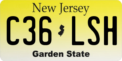 NJ license plate C36LSH