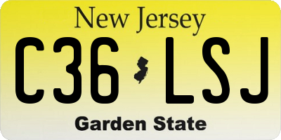 NJ license plate C36LSJ