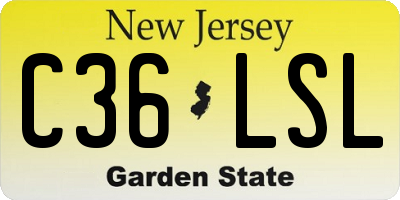NJ license plate C36LSL