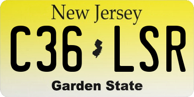 NJ license plate C36LSR