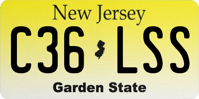 NJ license plate C36LSS