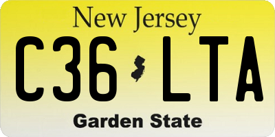 NJ license plate C36LTA