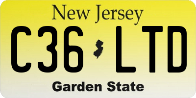 NJ license plate C36LTD