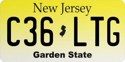 NJ license plate C36LTG
