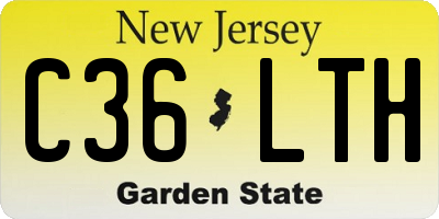 NJ license plate C36LTH