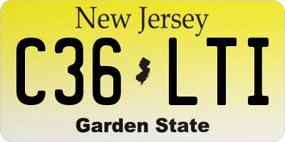 NJ license plate C36LTI
