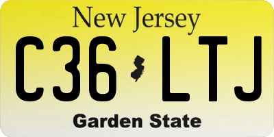 NJ license plate C36LTJ