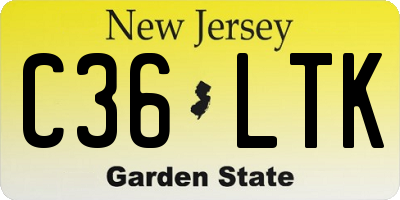 NJ license plate C36LTK