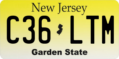NJ license plate C36LTM