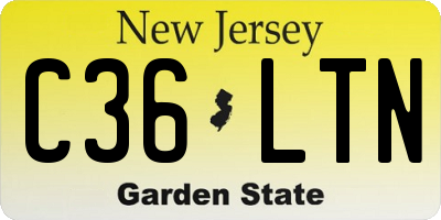 NJ license plate C36LTN