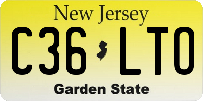 NJ license plate C36LTO