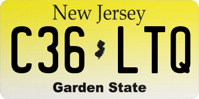 NJ license plate C36LTQ