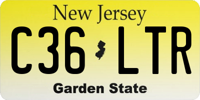 NJ license plate C36LTR