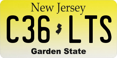 NJ license plate C36LTS
