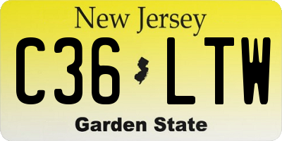 NJ license plate C36LTW