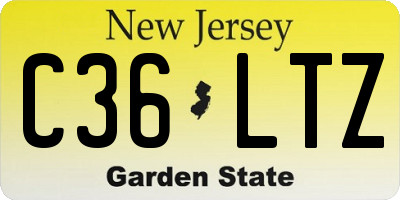 NJ license plate C36LTZ