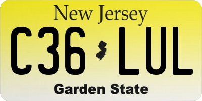NJ license plate C36LUL