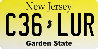 NJ license plate C36LUR