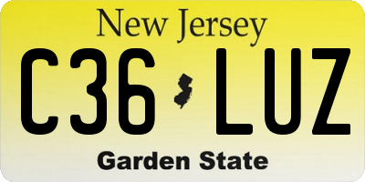NJ license plate C36LUZ