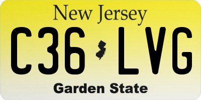 NJ license plate C36LVG