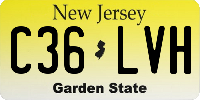 NJ license plate C36LVH