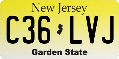 NJ license plate C36LVJ