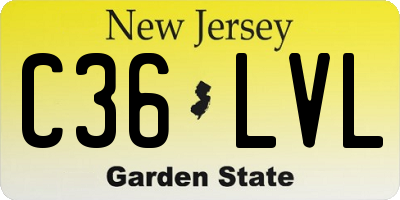 NJ license plate C36LVL