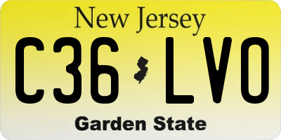 NJ license plate C36LVO