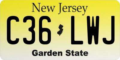 NJ license plate C36LWJ
