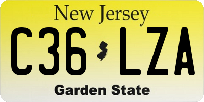 NJ license plate C36LZA
