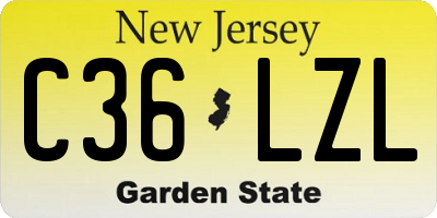 NJ license plate C36LZL