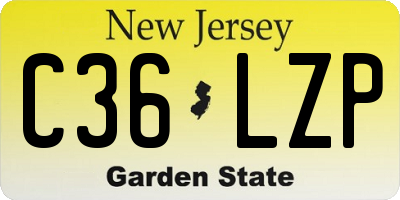 NJ license plate C36LZP