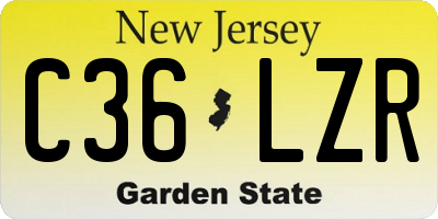 NJ license plate C36LZR