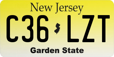NJ license plate C36LZT