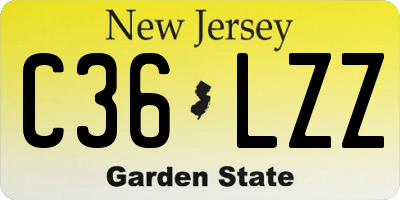 NJ license plate C36LZZ