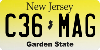 NJ license plate C36MAG