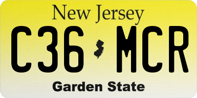 NJ license plate C36MCR