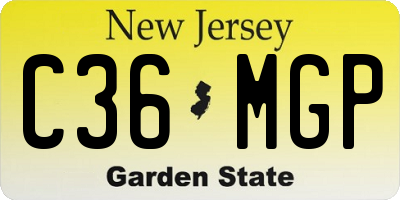 NJ license plate C36MGP