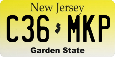 NJ license plate C36MKP