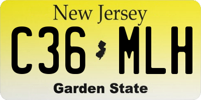 NJ license plate C36MLH