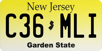 NJ license plate C36MLI