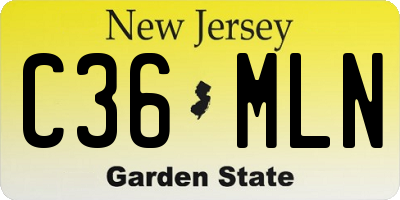 NJ license plate C36MLN